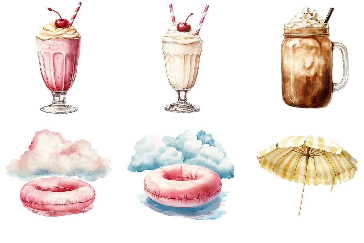 Creamy Summer Clipart, an Illustration by DreamArtGraphic (Photo 3 of 4)