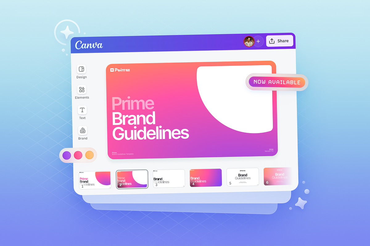 Prime Brand Guidelines • Canva, a Branding & Logo Template by Vasil Enev (Photo 8 of 11)