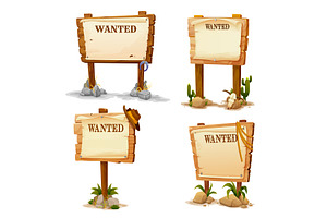 Western Wood Signs, Wanted Boards