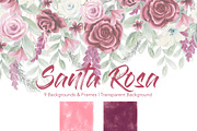 Watercolor Flowers Pink Burgundy, a Graphic by Feather Grace Designs (Thumbnail 4 of 6)