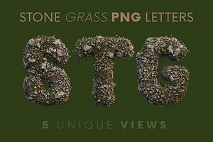 Stones & Grass - PNG Alphabet