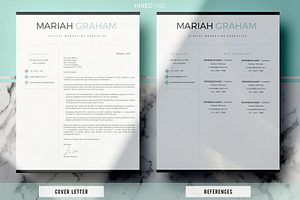 Modern Resume Design Cover Letter