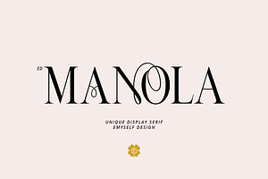 ED Manola - Unique Serif, a Serif Font by Emyself Design