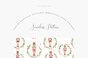Nutcracker Christmas Wreath Seamless, a Pattern Graphic by Pati Charm Studio (Thumbnail 2 of 8)