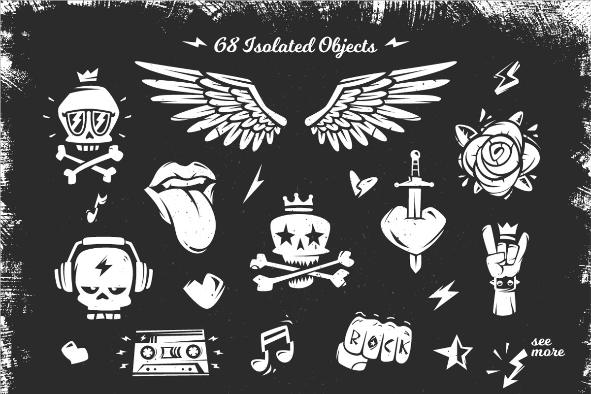 %SALE% -Rocknrolla, an Object Illustration by VectorVision (Photo 4 of 12)