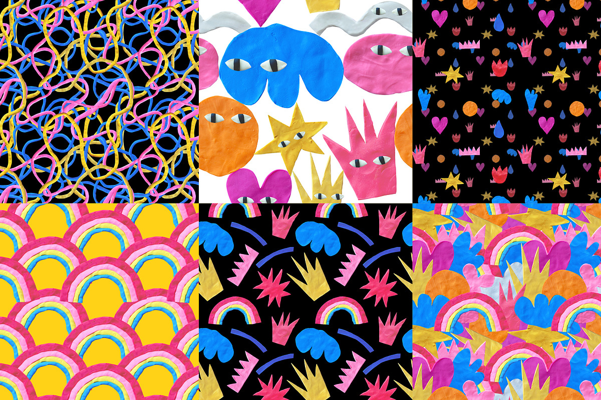 hand made plasticine clay shapes, a Texture Illustration by okchizh (Photo 7 of 9)