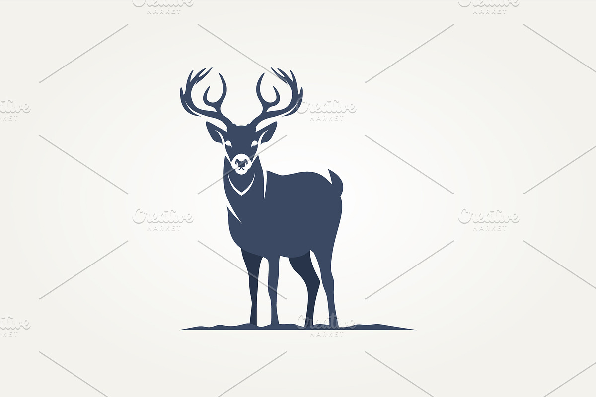 isolated wild deer icon logo design, a Branding & Logo Template by Blazybone