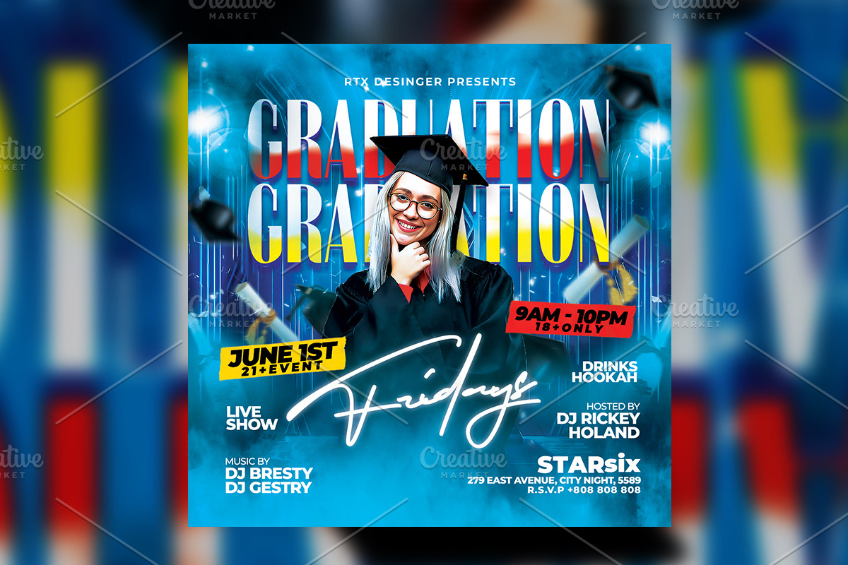 Graduation Flyer Template, a Flyer Template by RTXdesinger99 (Photo 3 of 3)