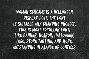 Woman Screams - Horror Font, a Handwritten Font by QR Design Studio (Thumbnail 4 of 8)