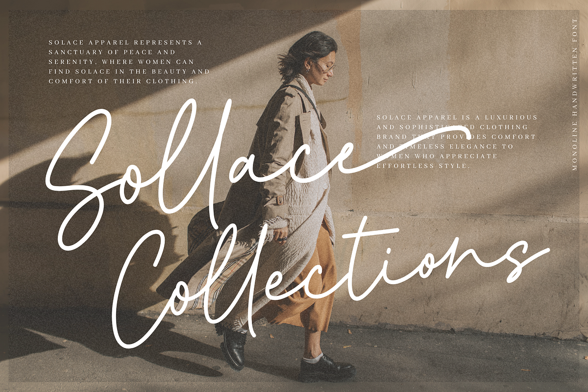 Purely Woman - Monoline Font, a Script Font by Sronstudio (Photo 4 of 15)