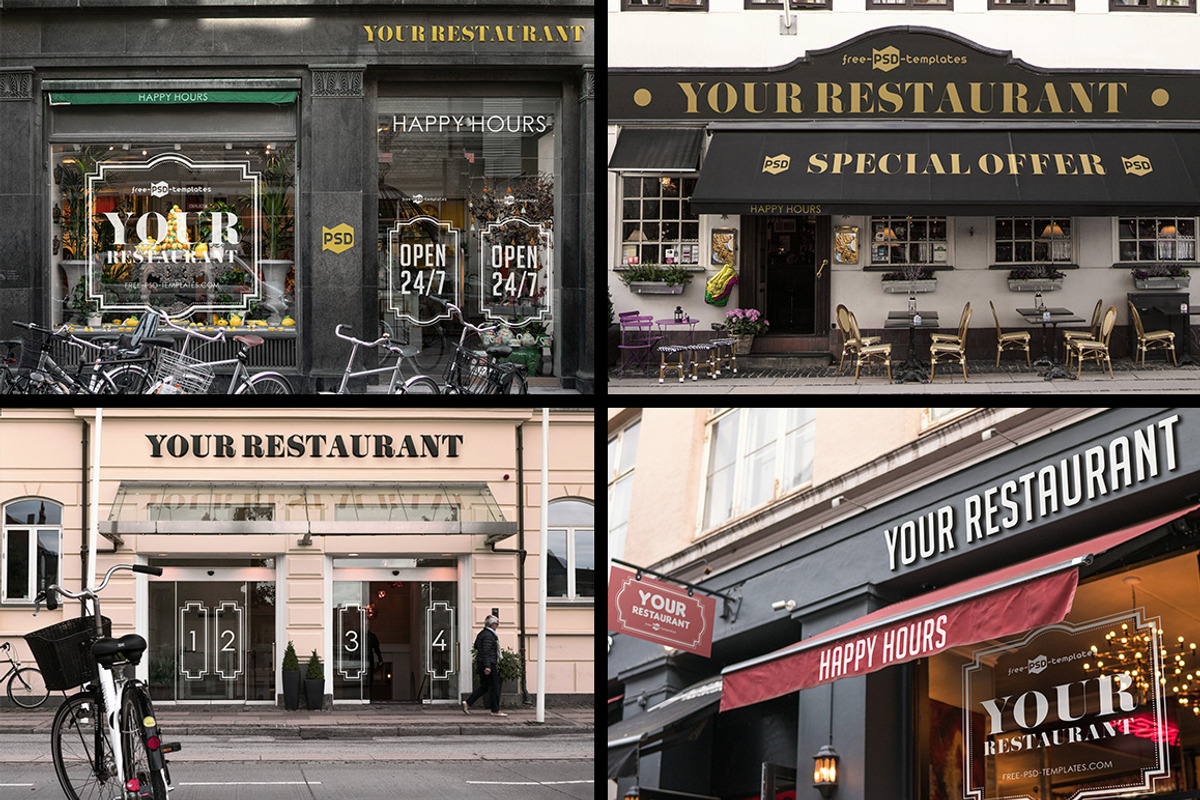 15 Facades and StoreFronts MockUps, a Product Mockup by Free-PSD-Templates (Photo 7 of 7)
