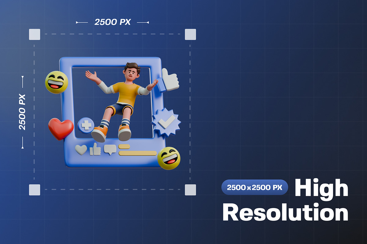 Social Media 3D Character Pack, a Characters & Person 3D Model by Haps Space (Photo 2 of 4)