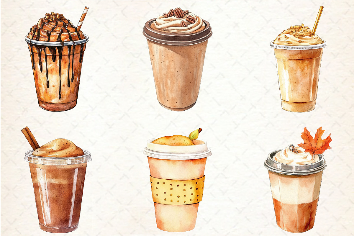 Autumn Coffee Cup Clipart, an Illustration by Rose Art (Photo 3 of 4)