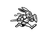 Warrior Bunny Knight Silhouette, an Illustration by jahid234 (Thumbnail 19 of 49)
