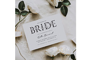White Rose Invitation Card Mockup, a Mockup by Kelligraphy Co. (Thumbnail 2 of 2)