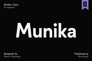 Munika - Modern Sans Serif Font, a Sans Serif Font by Gravitype (Thumbnail 1 of 15)