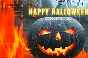 Haunted Halloween Backgrounds, a Seasonal Illustration by pictures for you (Thumbnail 4 of 17)
