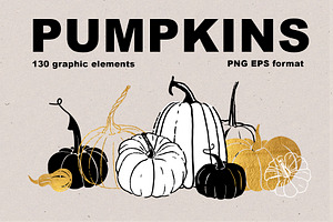 Pumpkins. Graphic collection