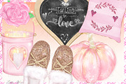 Pink Fall Autumn clipart, an Illustration by Libby Wishes (Thumbnail 3 of 6)