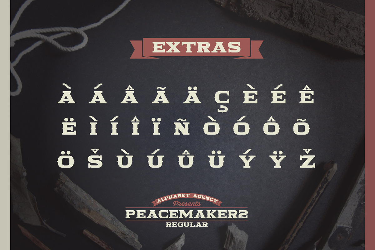 PEACEMAKER FONT SERIES, a Slab Serif Font by Alphabet Agency (Photo 10 of 13)
