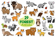 29x Forest Animals in cartoon style, an Animal Illustration by asantosg (Thumbnail 1 of 11)
