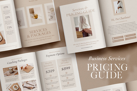 Services and Pricing Guide Template, a Magazine Template by Studio Loire