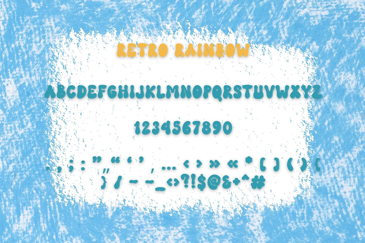 Retro Rainbow is a Retro Groovy font, a Handwritten Font by Brown Cupple (Photo 8 of 10)