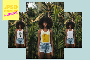Tank Top Mockup Tropical Background, a Product Mockup by McLittle Stock