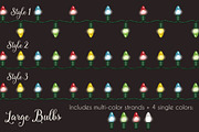 Christmas light brushes Illustrator, a Brush Add-On by Transfuchsian (Thumbnail 2 of 7)