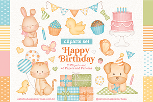Happy Birthday - Cliparts Set