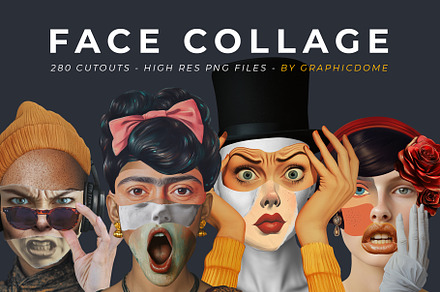 The Face Collage, an Object Graphic by Graphicdome