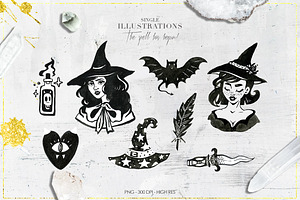 Halloween Black Magic Cliparts