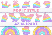 Pop it Fidget Toy Pastel Clipart new, an Education Illustration by VectoriyA (Thumbnail 1 of 7)