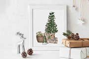 Farmhouse Christmas Watercolor Set, a Seasonal Illustration by BarvArt (Thumbnail 9 of 28)
