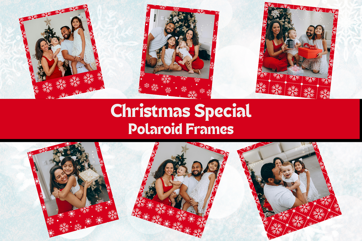 Christmas Polaroid Photo Frames, a Seasonal Illustration by Your Social Bae (Photo 1 of 3)