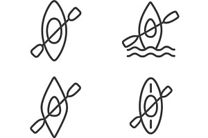 Vector illustration of kayak icons, a Sport Illustration by ZinetroN