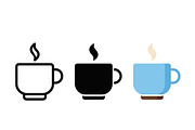 Steaming Coffee Cup Vector Icon, a Solid Icon by Artonix (Thumbnail 2 of 2)