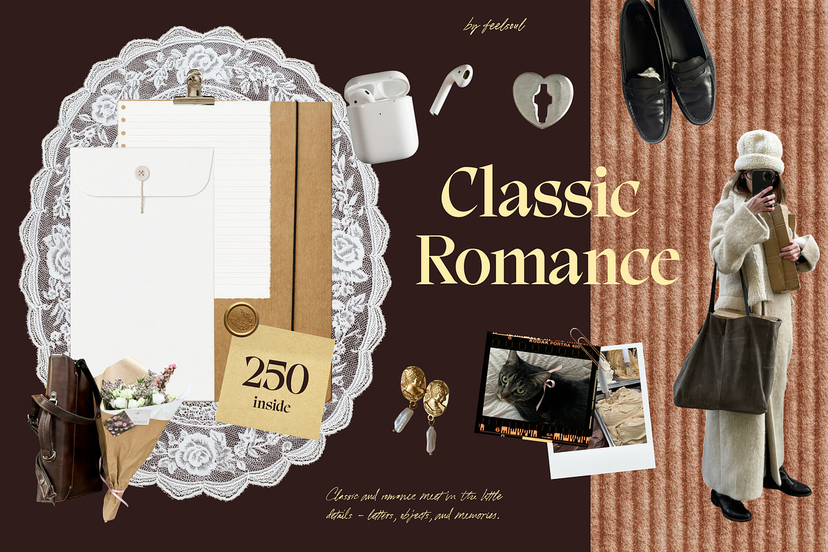 Classic Romance Collage Pack, an Object Graphic by Feelsoul (Photo 1 of 9)