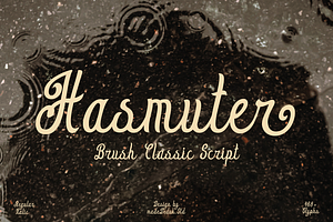 Hasmuter Retro Script, a Script Font by madeDeduk