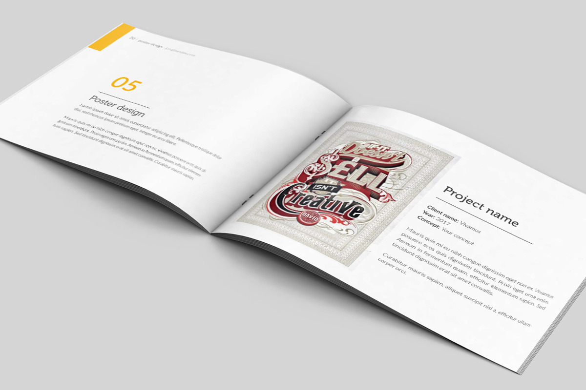 Graphic Design Portfolio Brocure A4, a Brochure Template by buttonpl (Photo 7 of 10)