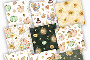 Watercolor Thanksgiving Pattern, a Seasonal Illustration by SvetaArtStore (Thumbnail 3 of 6)