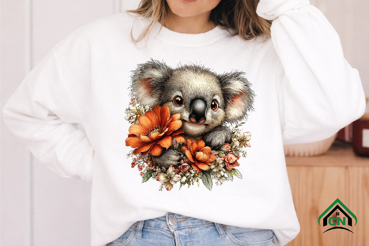 Whimsical Easter Koala Clipart Png, an Illustration by Craft Nest (Photo 7 of 12)