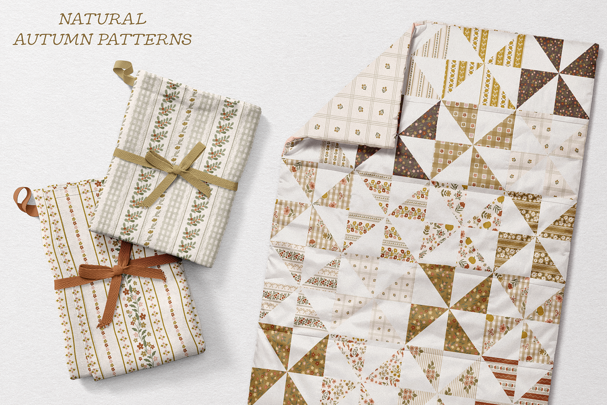 Natural Autumn background & pattern, a Pattern Graphic by Cozy pattern shop (Photo 9 of 14)