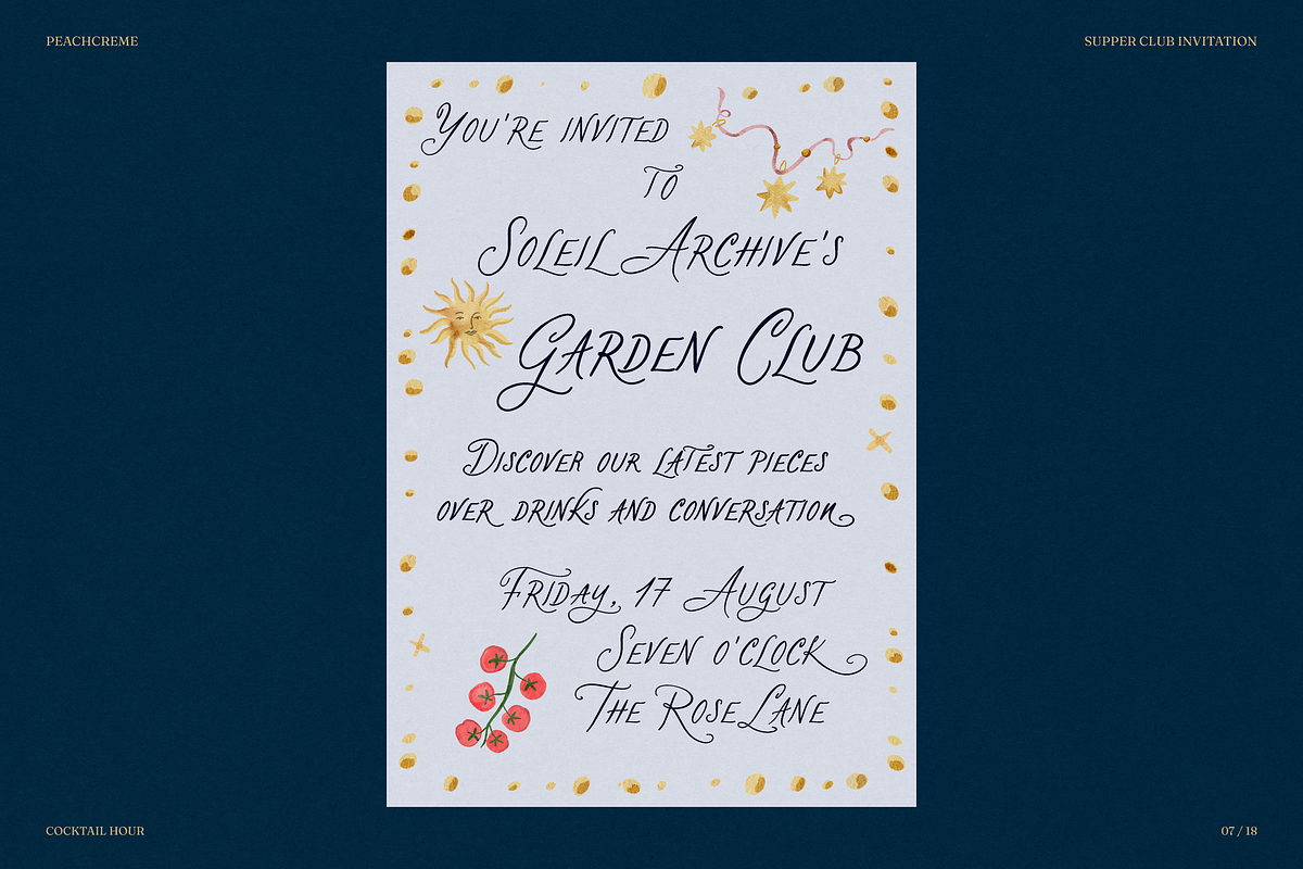 Cocktail Hour, a Handwritten Font by PeachCreme (Photo 3 of 18)
