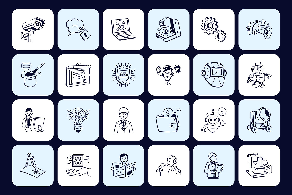 850 Business and Tech Doodle Icons, an Outline Icon by Vectors Market (Photo 6 of 19)