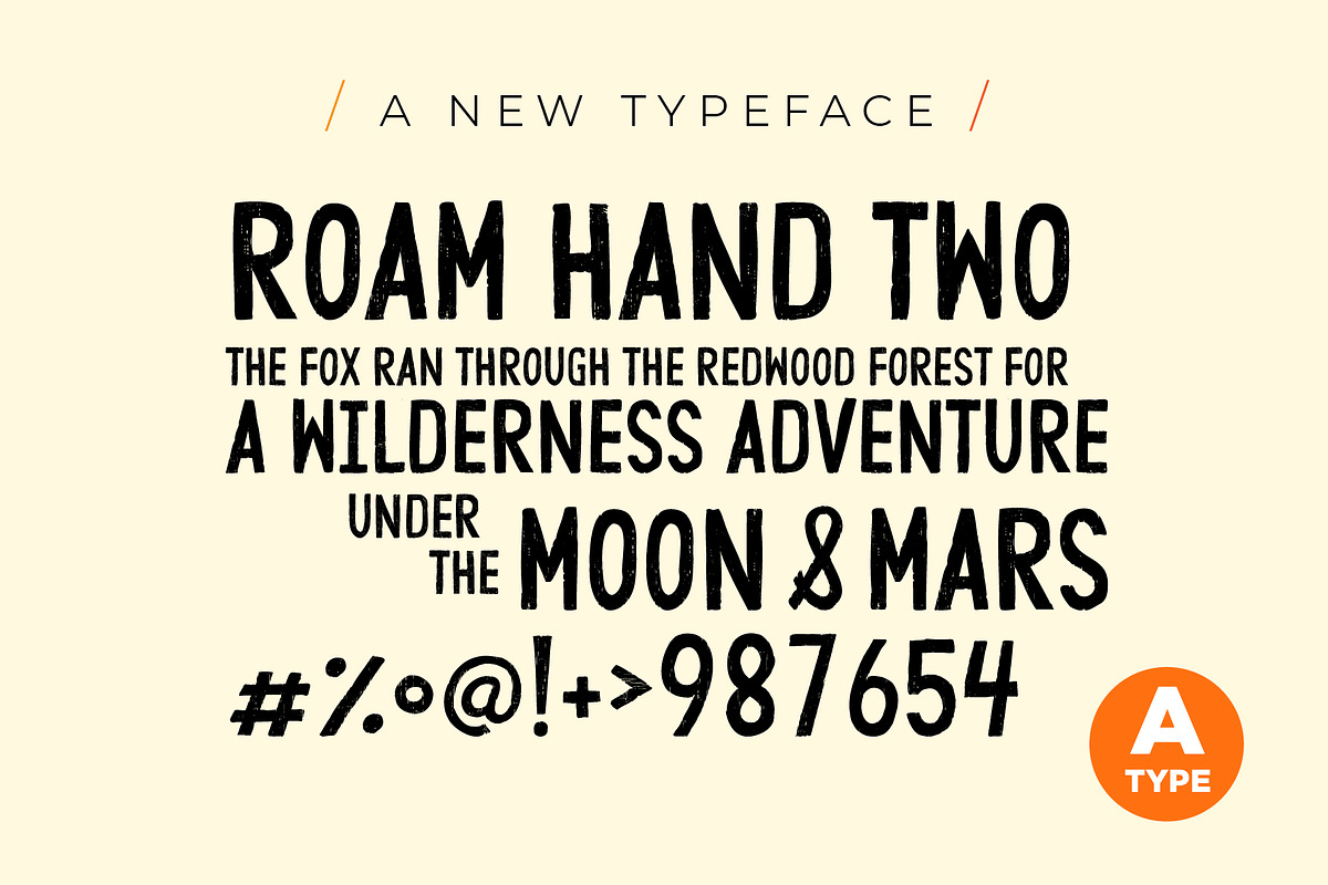ROAM Hand Two Rough & Solid  A-TYPE, a Handwritten Font by Tyrrell Creative (Photo 6 of 7)