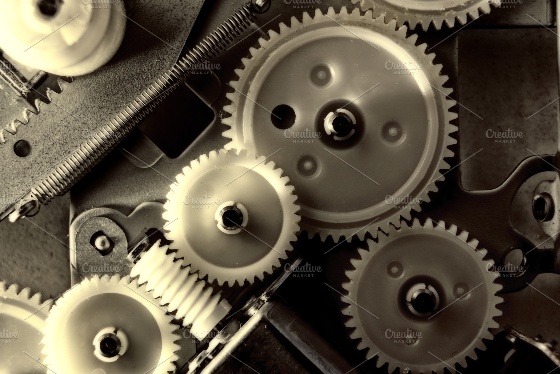 Industrial Mechanical Gears and Precision black and white, a Technology Photo by Davizro's Market