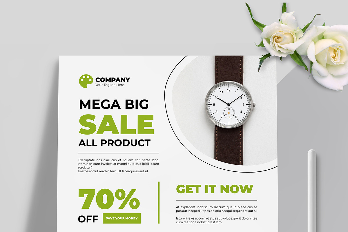 Product Sale Flyer Template, a Flyer Template by MightyDesign (Photo 2 of 8)
