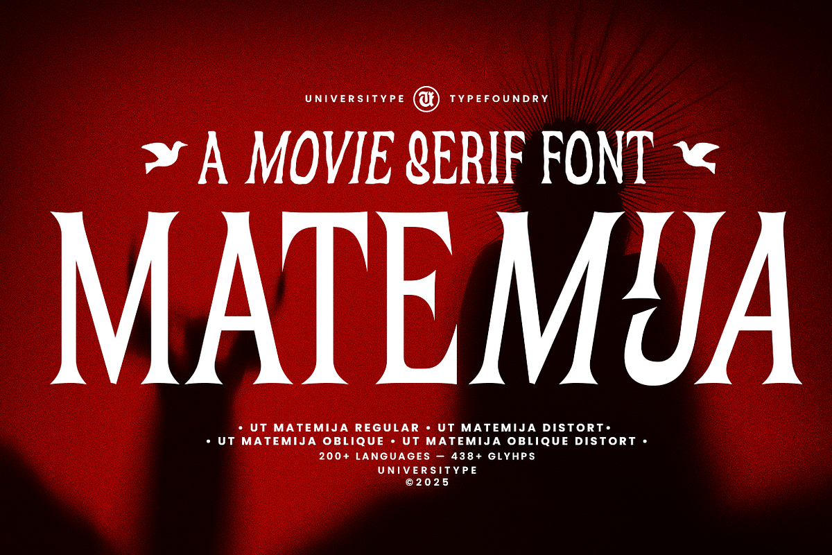 UT Matemija - A Movie Serif Font, a Serif Font by Universitype (Photo 1 of 12)