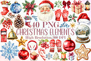Watercolor Christmas DIY Elements Se, an Illustration by Sublimation Artist (Thumbnail 1 of 6)